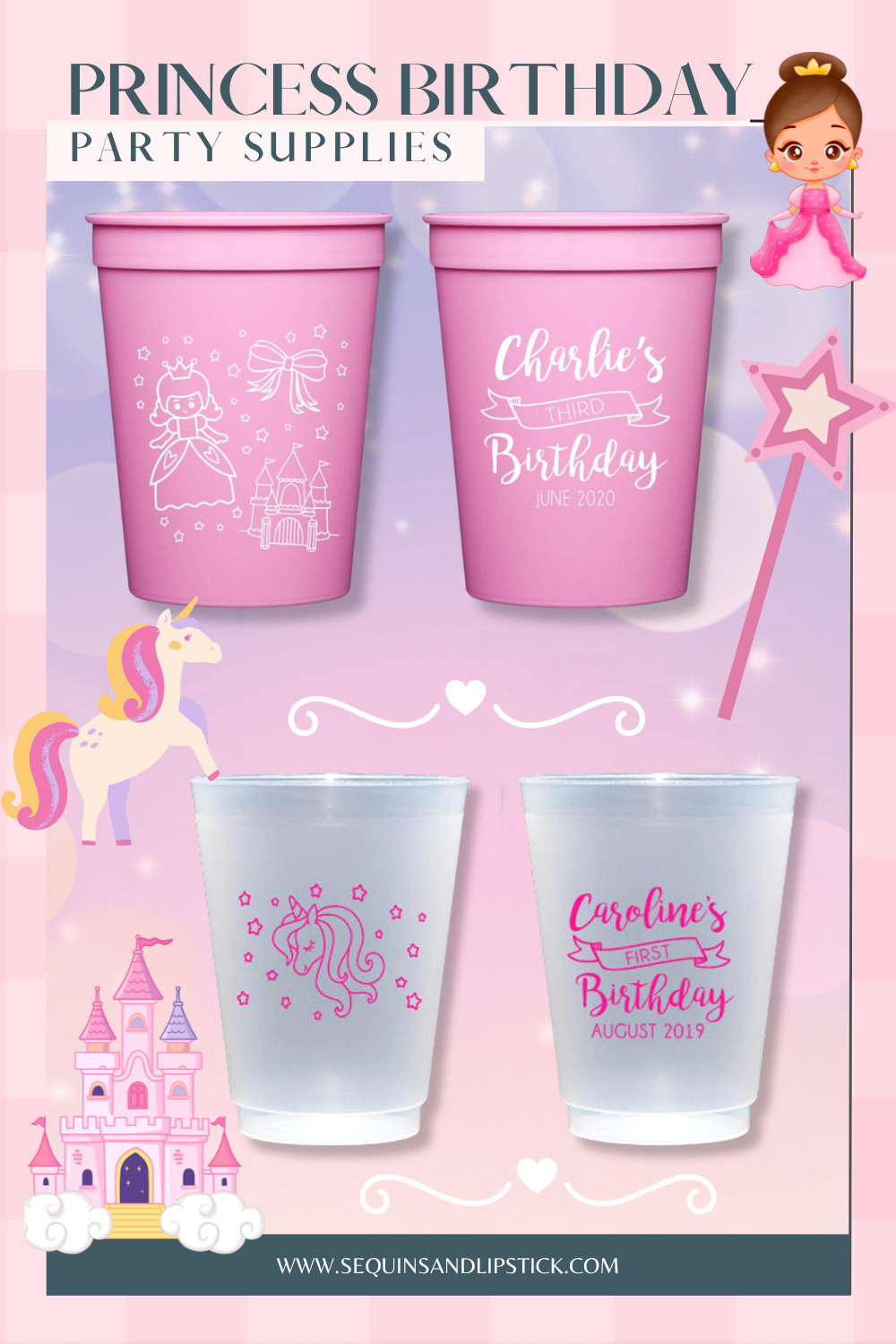 Create the perfect princess birthday party with custom cups featuring your little princess's name! Ideal for birthdays, royal celebrations, and magical memories. 

 #LTKmomlife #LTKBaby #LTKKids