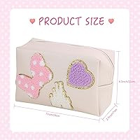 Dripykiaa Small Makeup Bag, Portable Waterproof Small Toiletry Bag with Bowknot Castle Heart Prep... | Amazon (US)