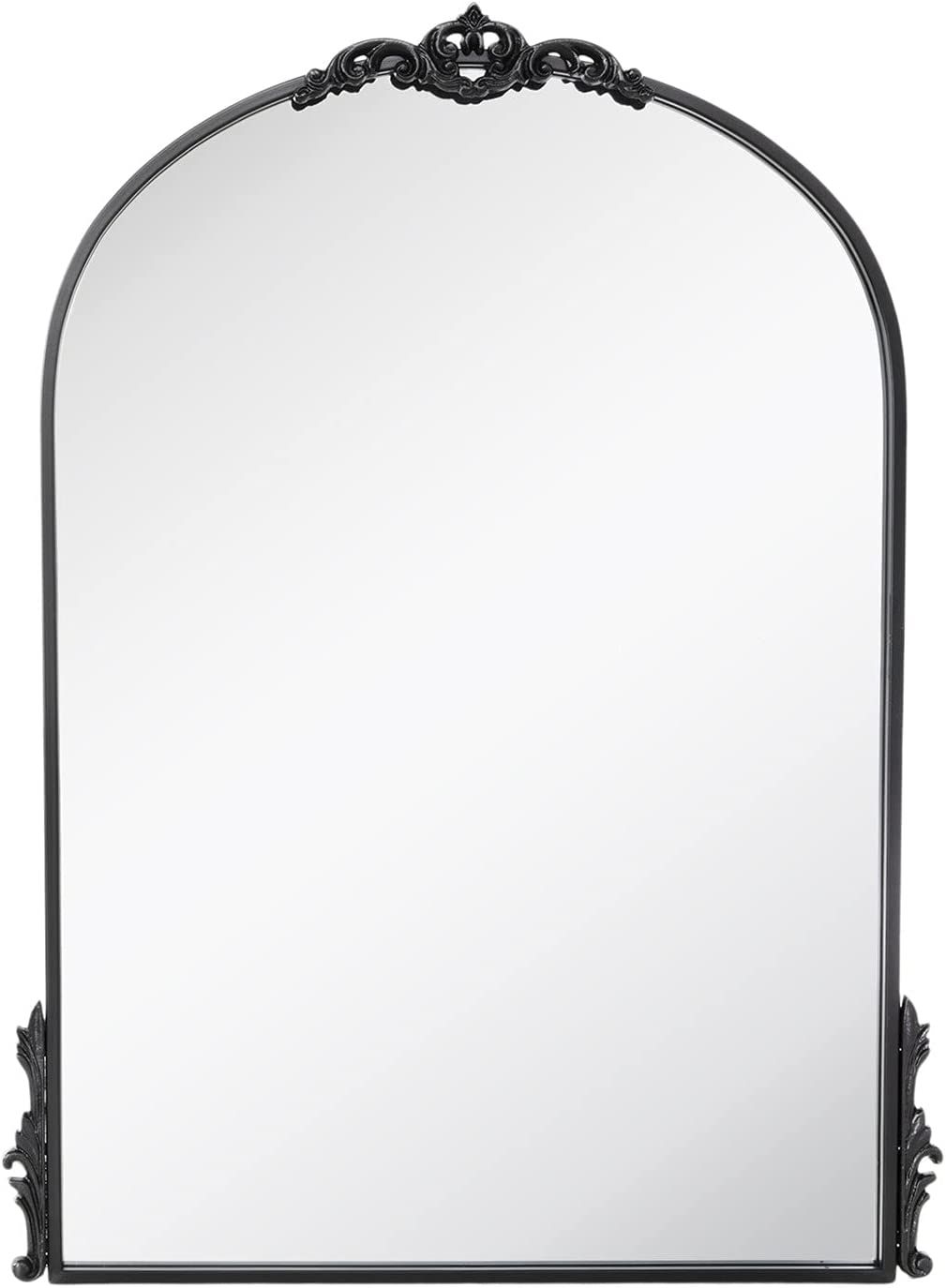 Amazon.com: Hobby Lobby Home Decor Elegant Matte Black Arch & Flourish Wall Mirror for Vanities, ... | Amazon (US)