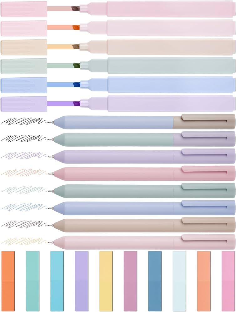 NiArt Bible Highlighters and Pens No Bleed Set of 14-Morandi-Colored Ink Highlighters, Gel Pens, ... | Amazon (US)