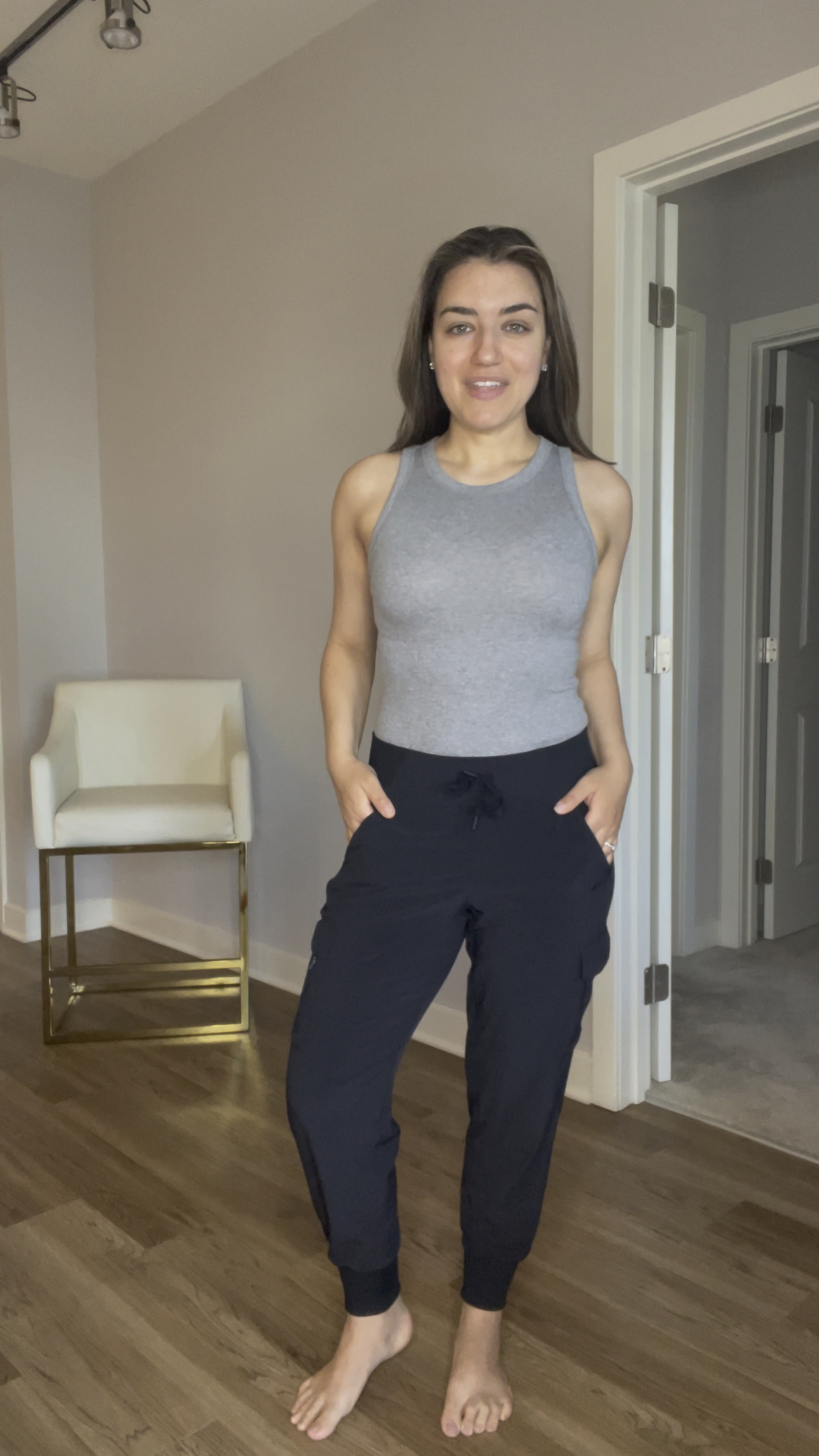 I’m 5’4 and weigh in the low 140’s. Wearing top in medium + joggers in small.

#LTKstyletip #LTKFind #LTKfit