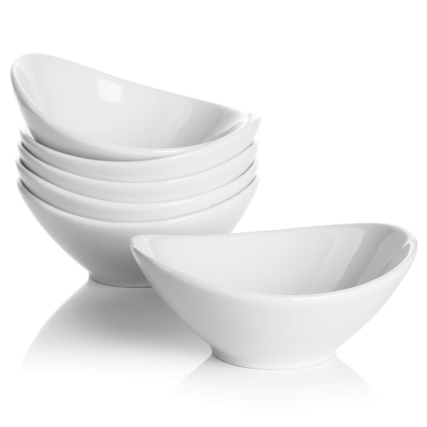 Teocera 5 Inch Porcelain Small Bowls Set, 6 Ounce small serving bowls for Dessert, Ice Cream, Sna... | Amazon (US)