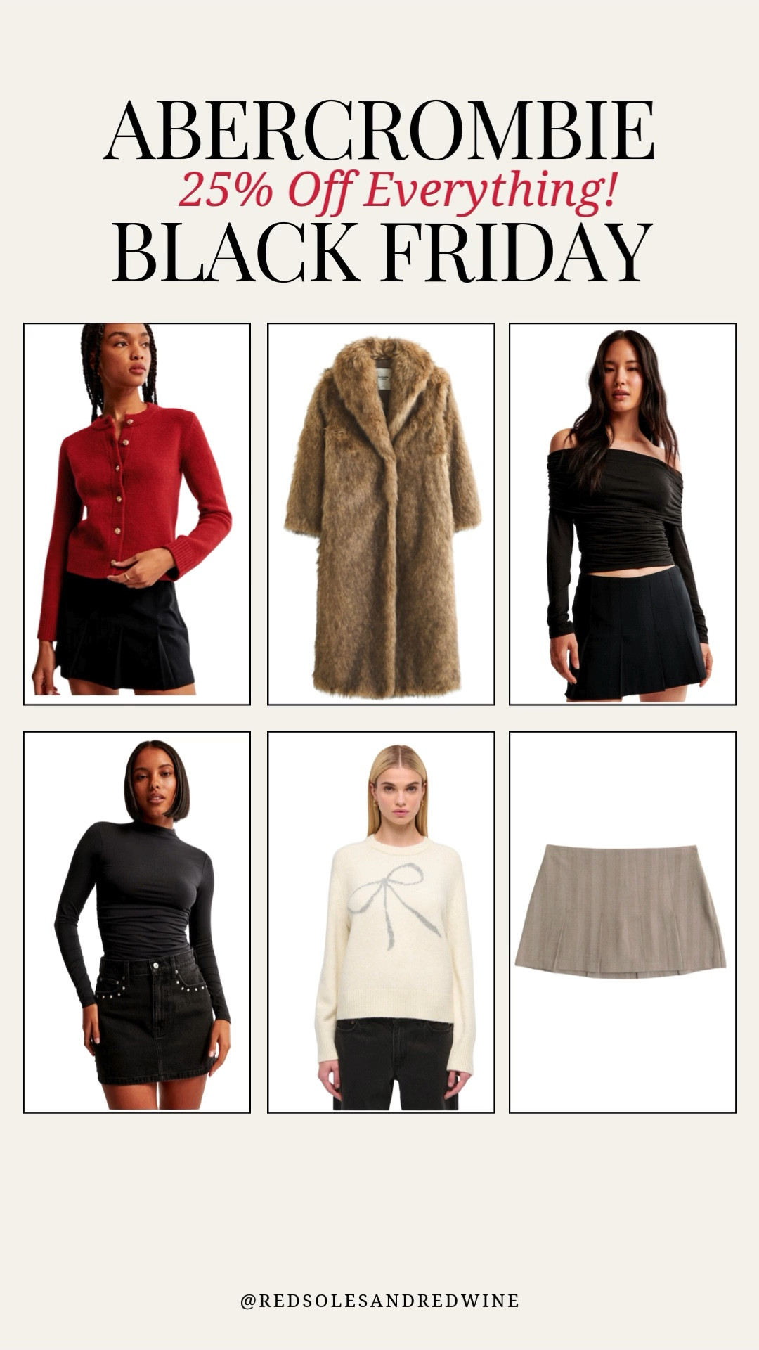 Abercrombie Black Friday sale picks! Abercrombie 25% off everything, plus code CYBERAF for additional 15% off!! 

Black Friday deals, Abercrombie site-wide sale, 25% off everything, Abercrombie sweater, Abercrombie skirt, Abercrombie coat, holiday outfit ideas

#LTKCyberWeek #LTKSaleAlert #LTKHoliday
