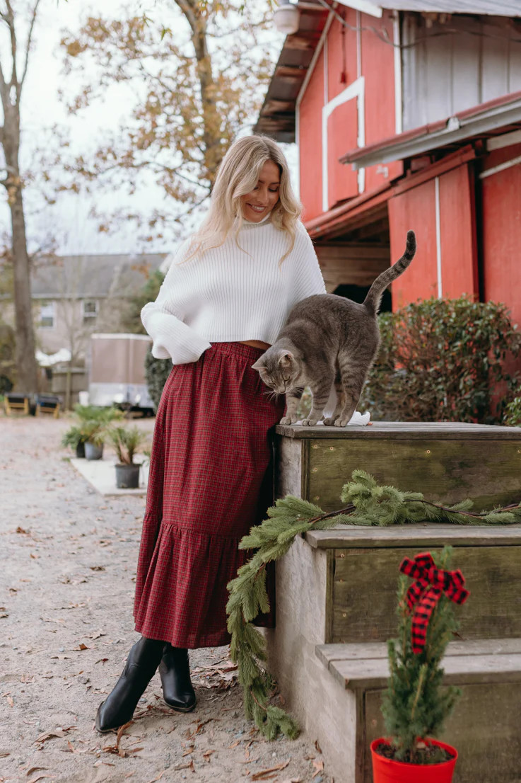 Season's Greetings Maxi Skirt | Vestique