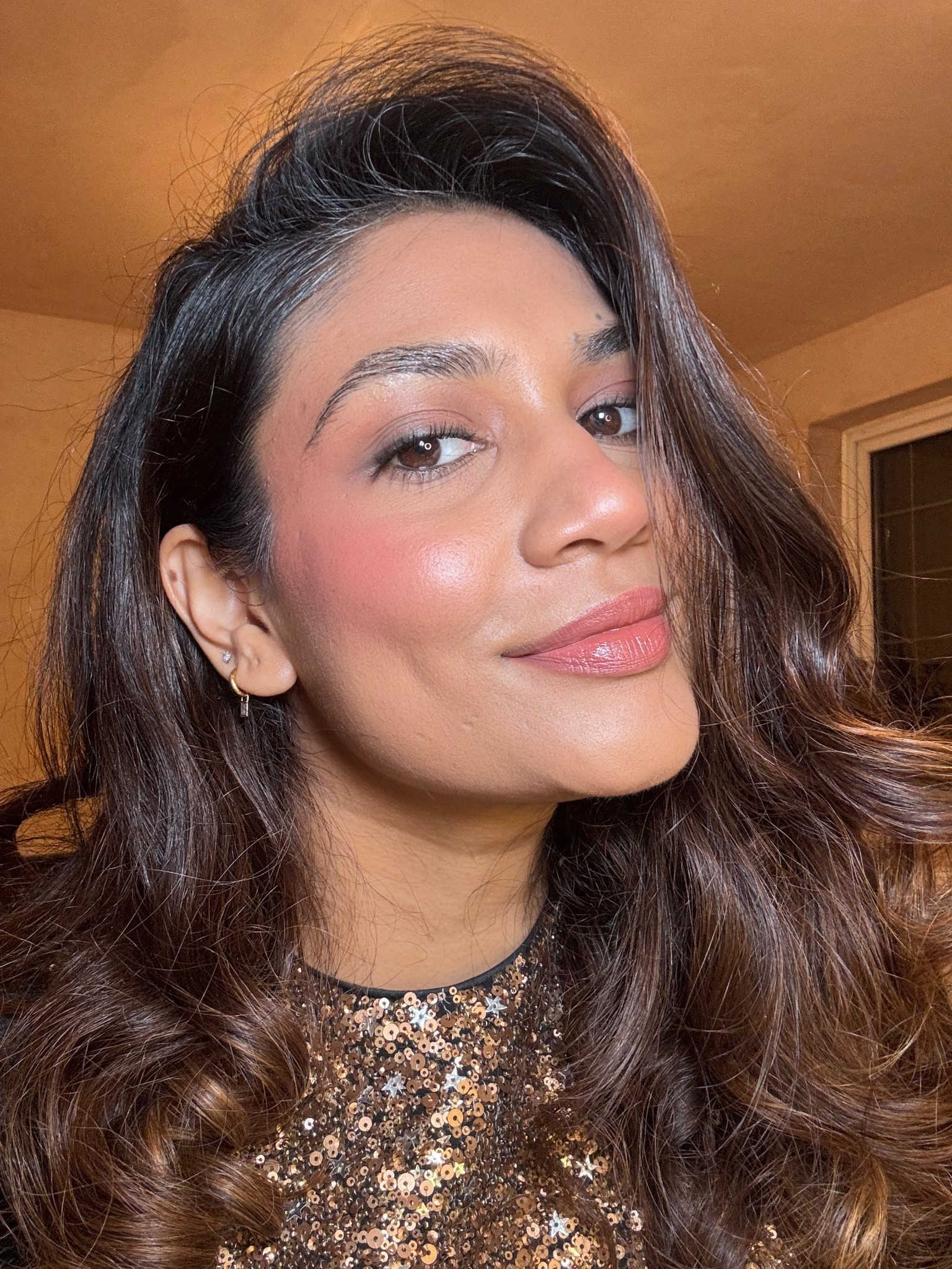 Glam Look - mostly L’Oréal products! 

Base: 
Moisturiser/Primer: @bobbibrownuk 
Glow enhancer: @lorealparis shade 902 light glow
Skin tint: @lorealparis plumping tinted serum. Shade 4-5 Medium
Concealer: @fentybeauty Shade 350C 
Lip balm: @kulfi.beauty 

Face 
Blush: @lorealparis liquid blush 630 Glowy True Rose
Powder blush/highlighter: @charlottetilbury Pillow talk face palette. Unfortunately, this has been discontinued.
Setting powder: @lauramercier translucent powder 

Lips 💋 
Lip liner: @lorealparis  362 Cristal Cappuccino 
Lipstick: had to mix 3 shades 🫣 1. @maccosmeticsuki Find The Light, @charlottetilbury Pillow Talk @kaybykatrina Panache

Eyes
Eye tint (brown base): @lisaeldridgemakeup 
Eye shimmer: @lorealpro Le Shadow Stick 430 metallic bronze and 105 mesmerising gold
Eyebrow gel: @lorealparis 
Eyeliner: @lorealparis 
Mascara: @lancome hypnose

Setting spray: @lorealparis 
Brushes: @realtechniques & @morphebrushes_uk

#LTKBeauty #LTKParties #LTKWedding