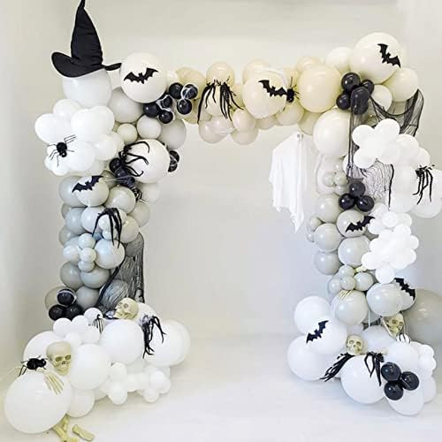 Halloween Balloon Arch Garland Kit, 147Pcs 18" 10" 5" Halloween Balloons with 3D PVC Bat Hallowee... | Amazon (US)