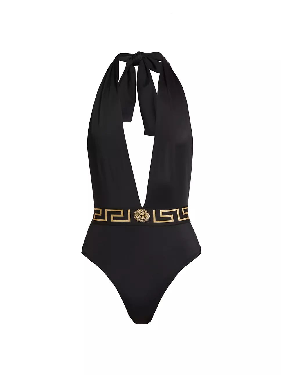 Greek Key Medusa Plunge One-Piece Swimsuit | Saks Fifth Avenue