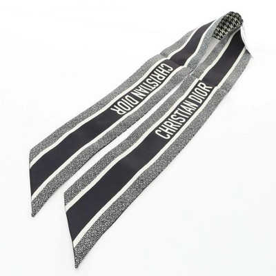 Dior Twilly 30 MONTAIGNE Mitza Silk Scarf Black | eBay US