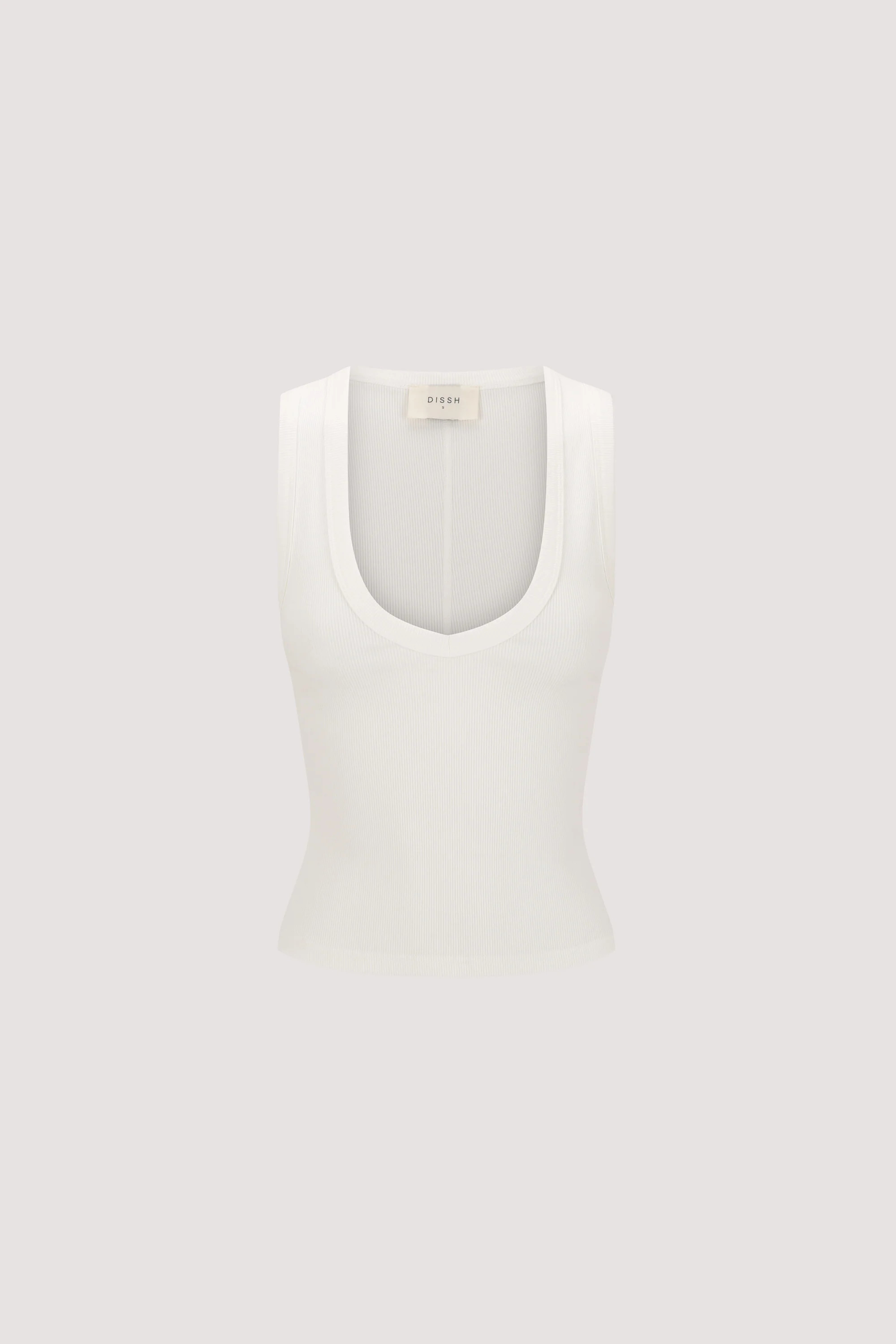YASMIN OFF WHITE KNIT TANK | DISSH