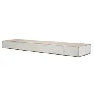 Large Whitewashed Wood Floating Wall Shelf | Michaels | Michaels Stores