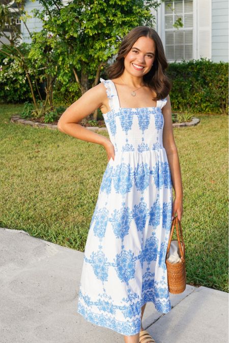 Sail to Sable Blue & White Smocked Dress

#LTKstyletip #LTKSeasonal