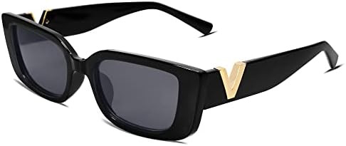 Allarallvr Rectangle Sunglasses for Women 90s Retro Trendy Y2K Classical Vintage Square Shades AR... | Amazon (US)