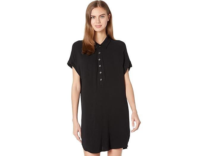 Chaser Heirloom Wovens Rolled Short Sleeve Button-Down Mini Dress | Zappos