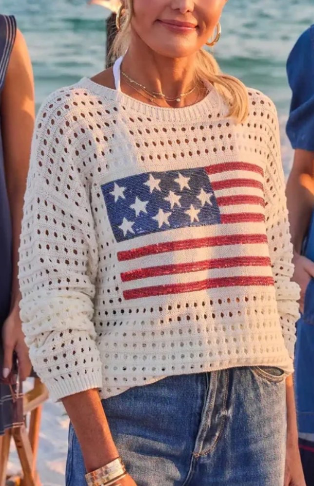 Flag Sweater

#LTKSwim #LTKTravel #LTKOver40