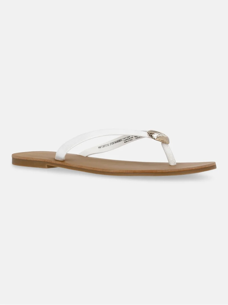 Time and Tru Women's Ornament Thong Sandals - Walmart.com | Walmart (US)