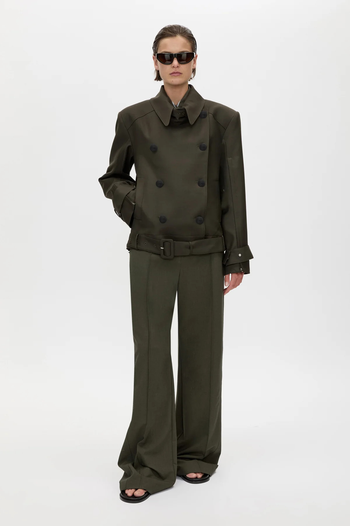 Tari Oversized Jacket in Dark Khaki - CAMILLA AND MARC® C&M | CAMILLA AND MARC (ANZ)