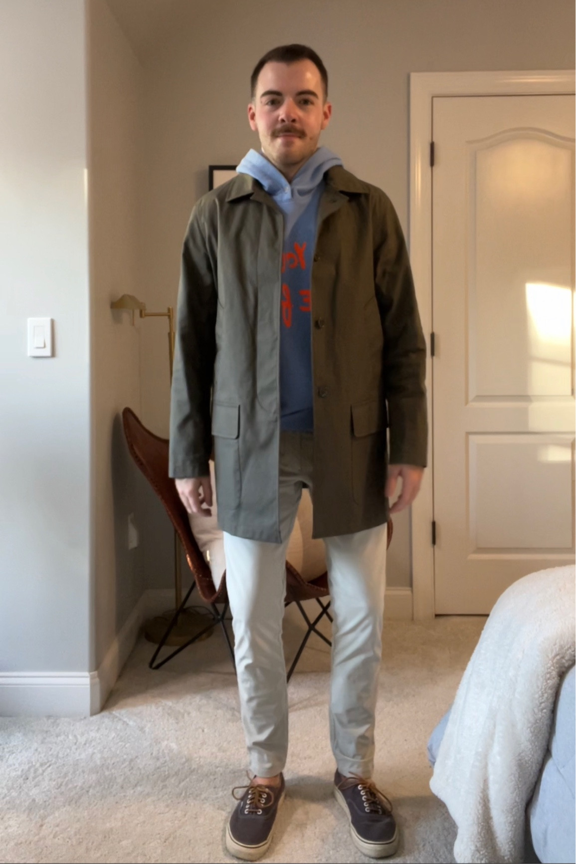 GRWM for a rainy day. This raincoat by jcrew is versatile and goes with any outfit and the added length keeps me extra dry

#LTKstyletip #LTKmens