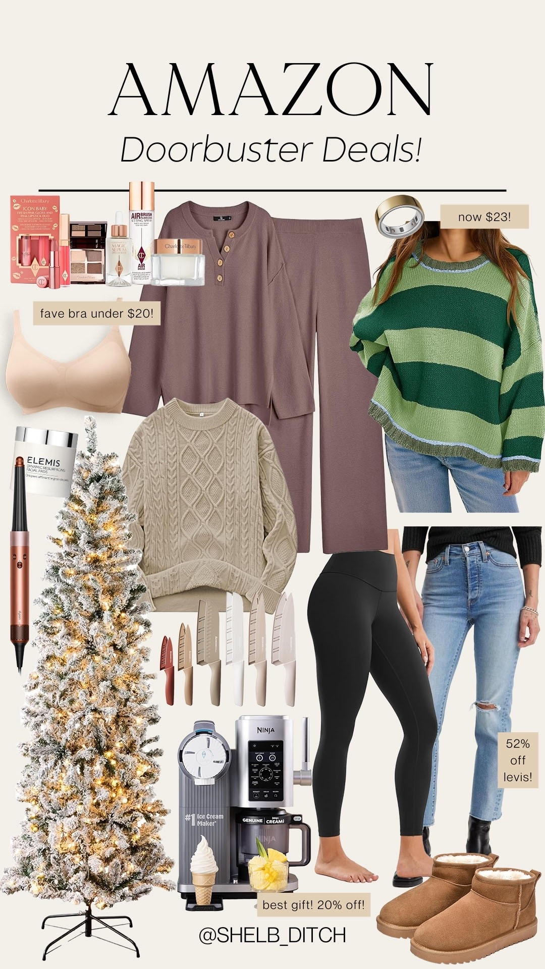 Amazon doorbuster deals | Amazon cyber Monday deals | Amazon deals | Amazon fashion | Amazon gift ideas | Amazon viral striped sweater | Amazon cozy matching set | Amazon Christmas tree | Amazon Levi’s on sale | Amazon leggings | Amazon gifts on sale | Charlotte tilbury gift set | Amazon gifts 

#LTKSaleAlert #LTKCyberWeek #LTKFindsUnder100