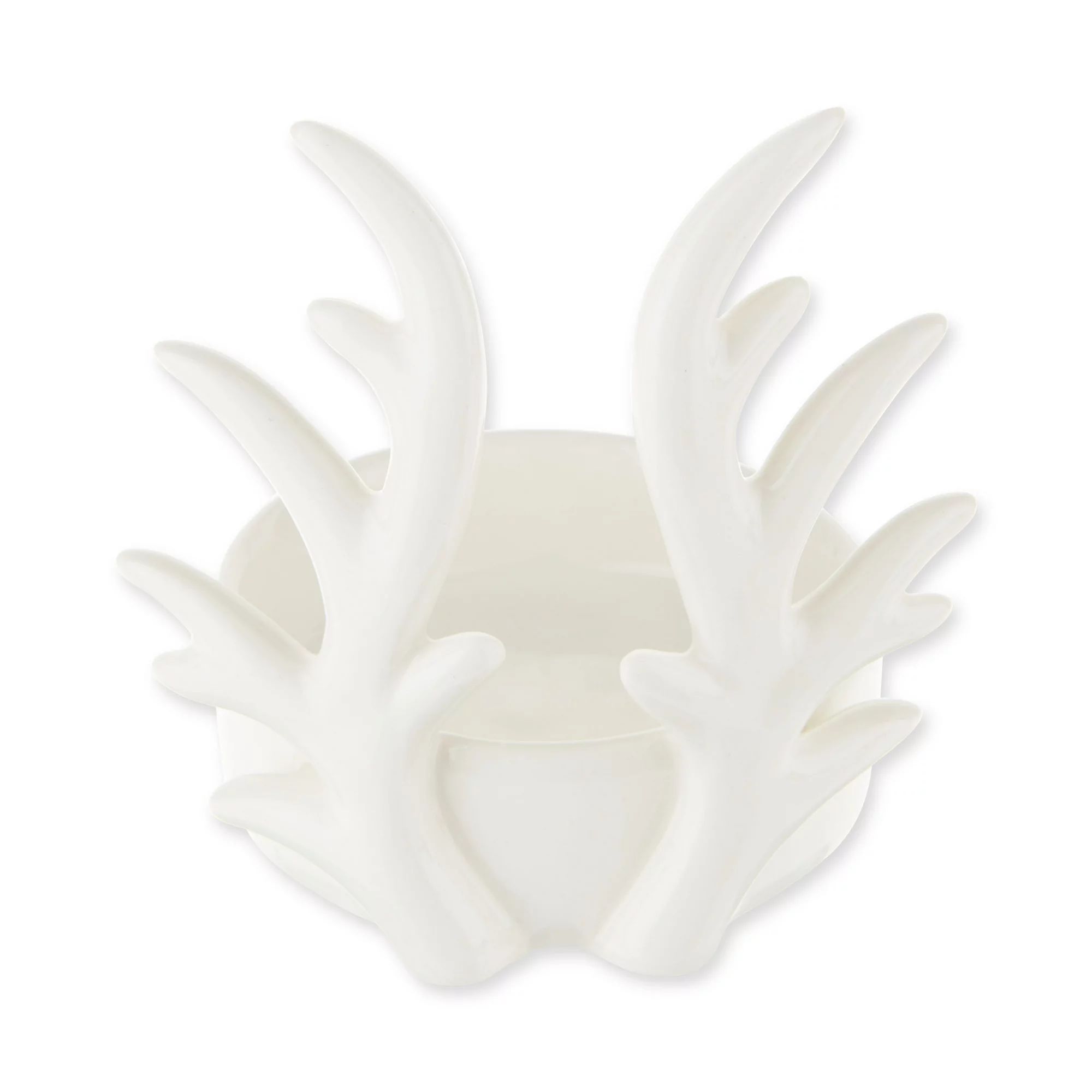 Small  White Ceramic Antler Candle Holder, 2.75", by Holiday Time | Walmart (US)