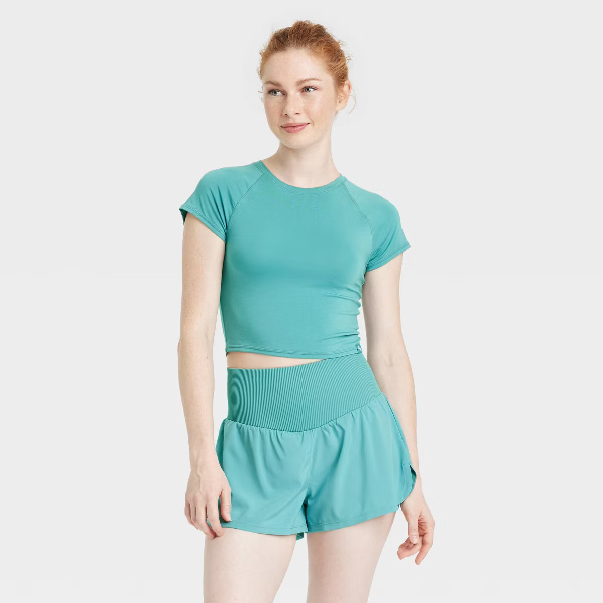 Women's Knit Cropped Short Sleeve Top - JoyLab™ | Target