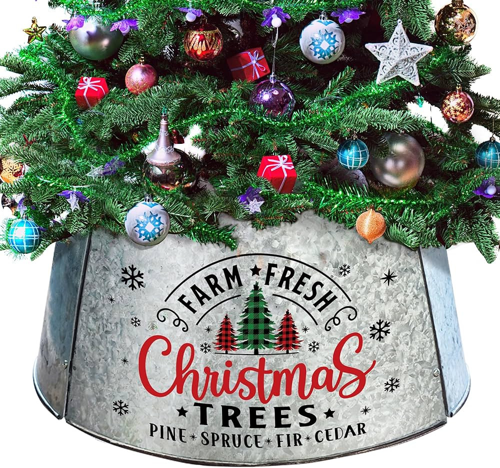 Christmas Tree Collars, Farmhouse Metal Tree Collar 21 Inch Diameter Base, Christmas Tree Collars... | Amazon (CA)