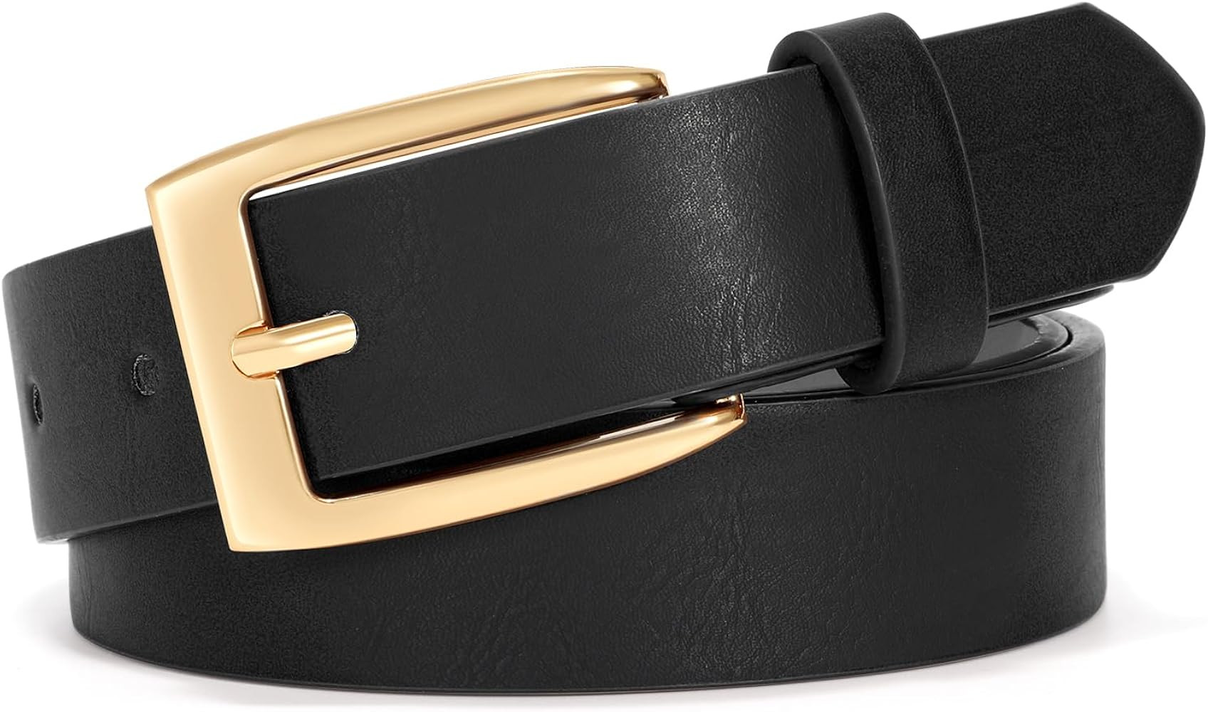 SUOSDEY Women Vintage Leather Belt for Jeans Dresses Pants Fashion Ladies Waist Belts with Gold B... | Amazon (US)