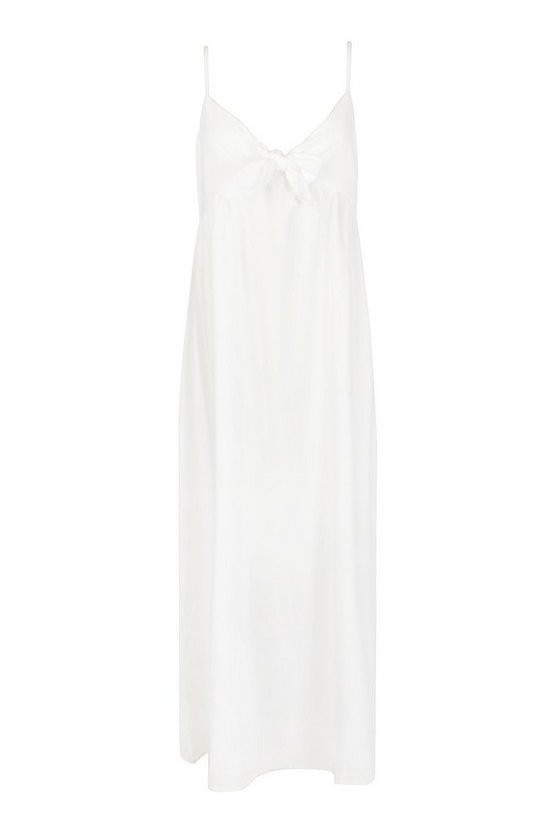Plus Tie Front Strappy Maxi Dress | Boohoo.com (US & CA)