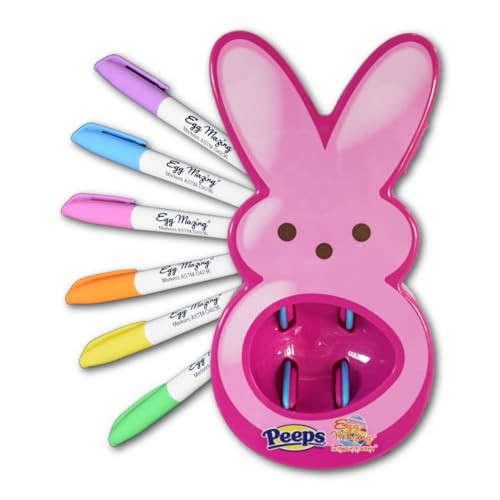 The Eggmazing Egg Decorator - Peeps Bunny - Arts and Craft Set Includes 6 Colorful Quick Drying, ... | Amazon (US)