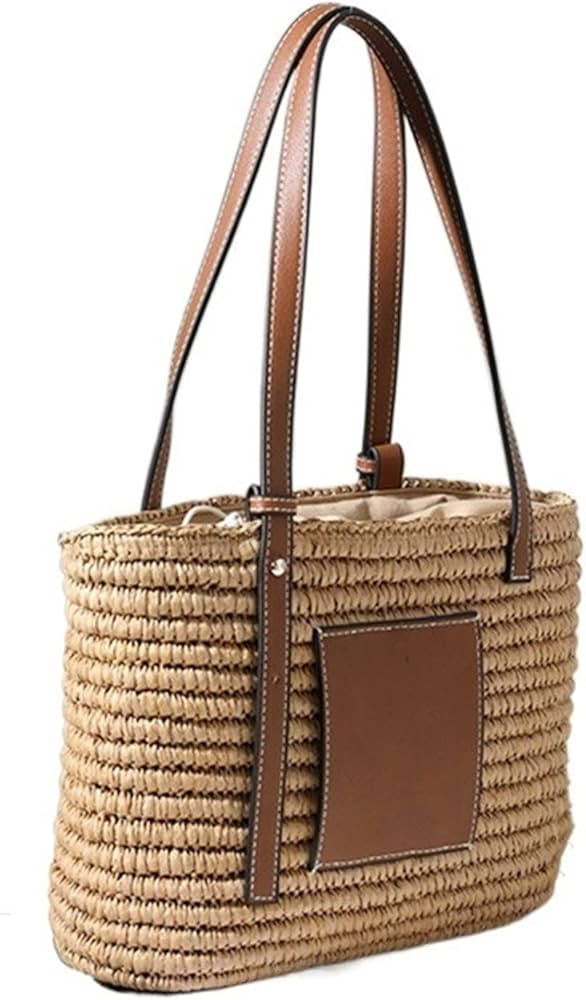 SYT-MD Sommer Damen Stroh Umhängetasche Große Kapazität Rattan Tote Handtasche Reise Beachtasc... | Amazon (DE)