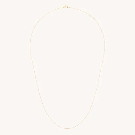 Adjustable Plain Chain, Yellow Gold | Catbird