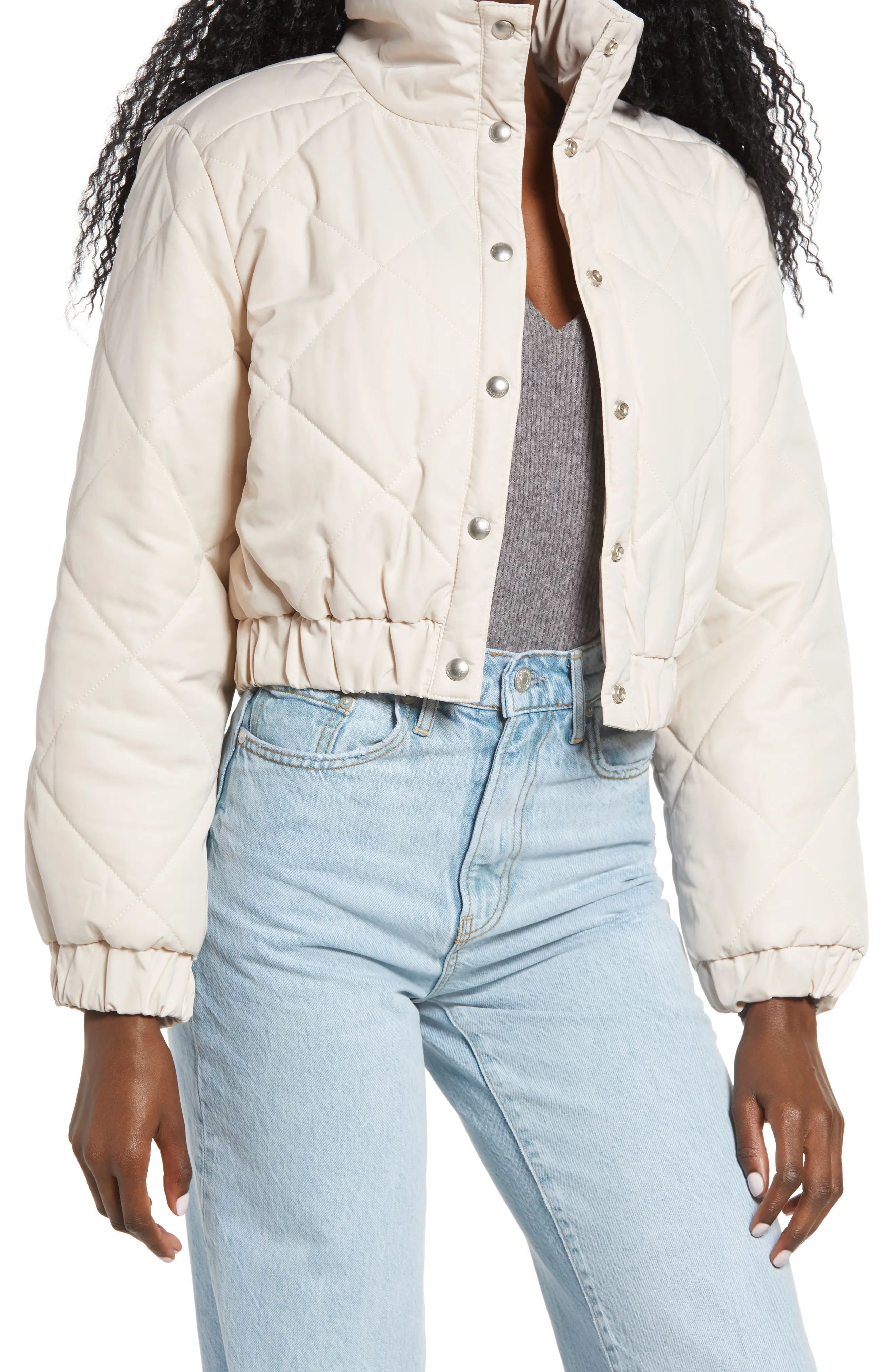 Women's Blanknyc Diamond Quilted Crop Puffer Jacket | Nordstrom