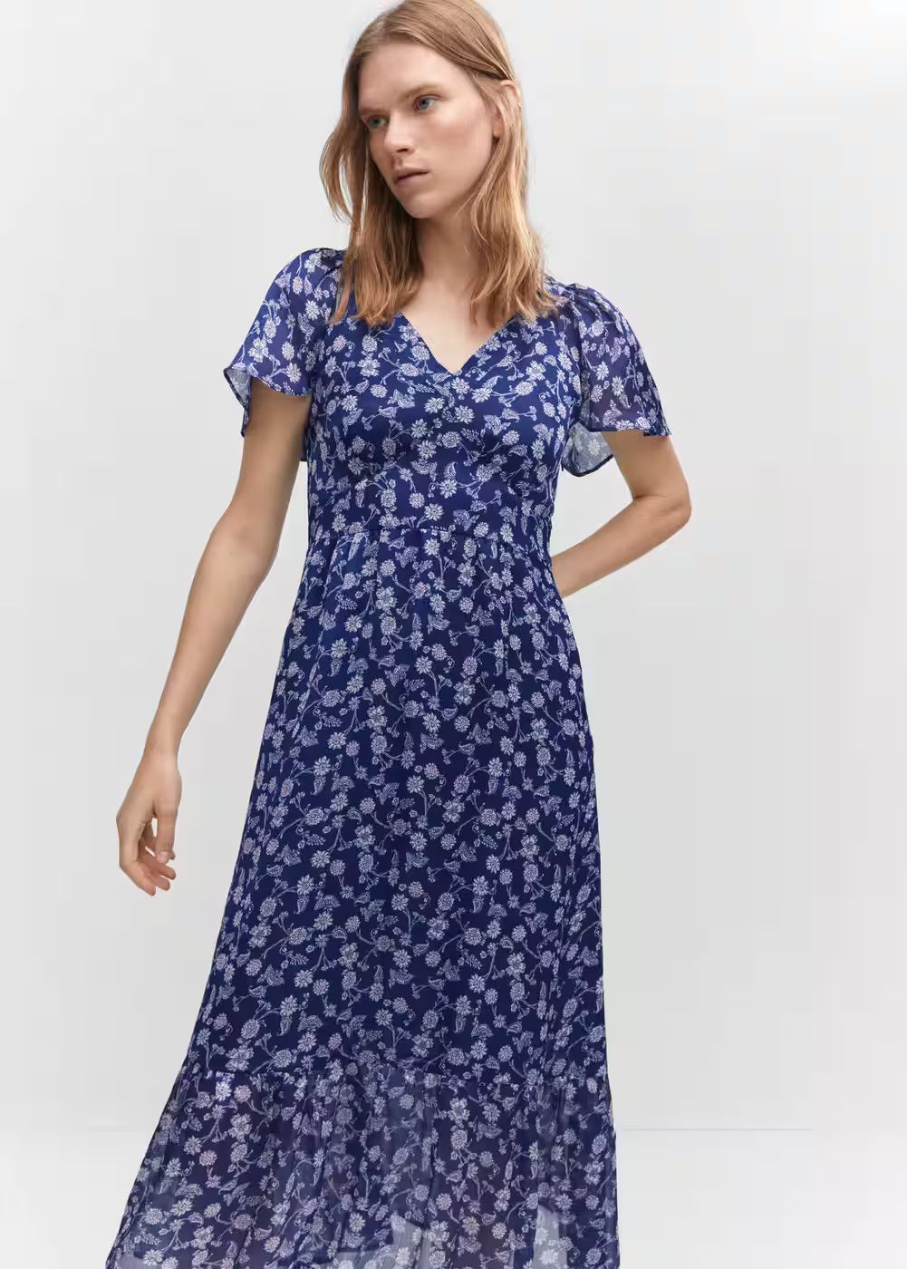 Midi floral dress | MANGO (US)