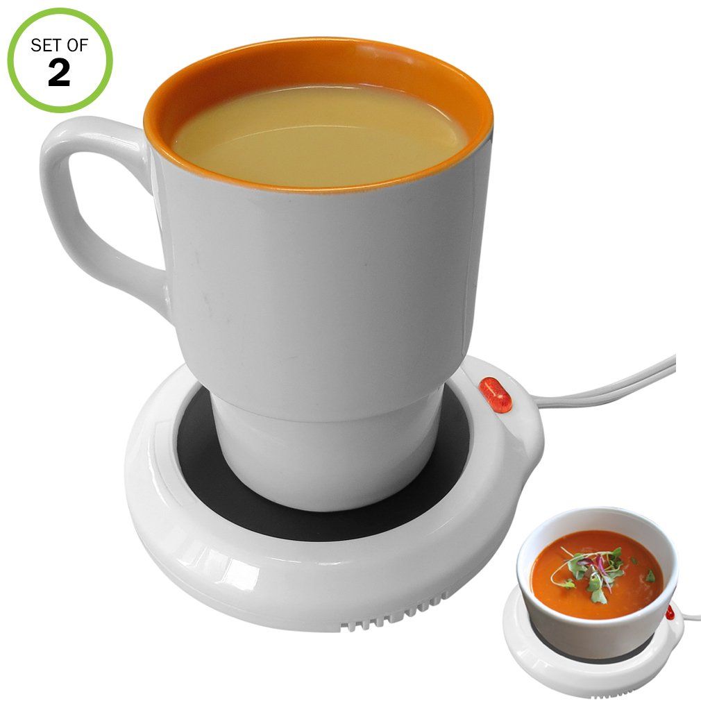 Evelots Desktop Electric Mug Warmer, Coffee-Tea-Cocoa-Soup-Scented Candles-Set/2 | Walmart (US)