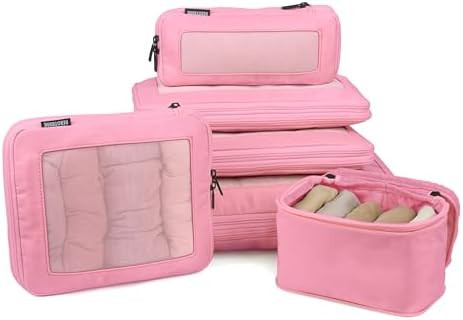 Compression Packing Cubes for Travel - Luggage Organizer Bags - Double Zipper Packing Cubes for S... | Amazon (US)