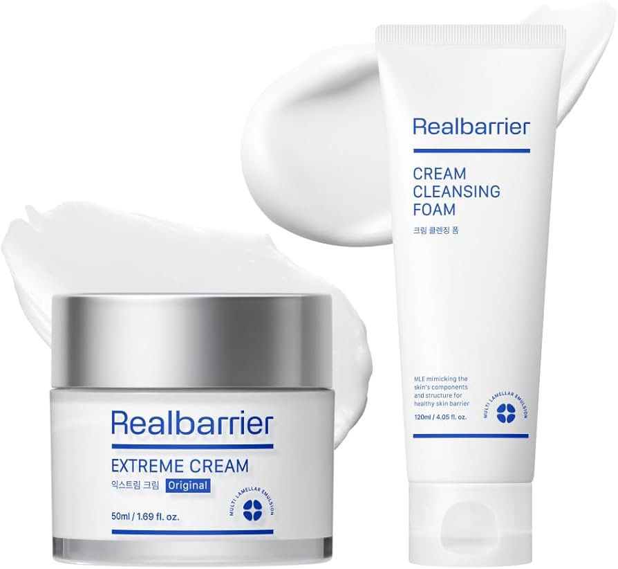 Real Barrier Extreme Cream and Cream Cleansing Foam Bundle | Amazon (US)