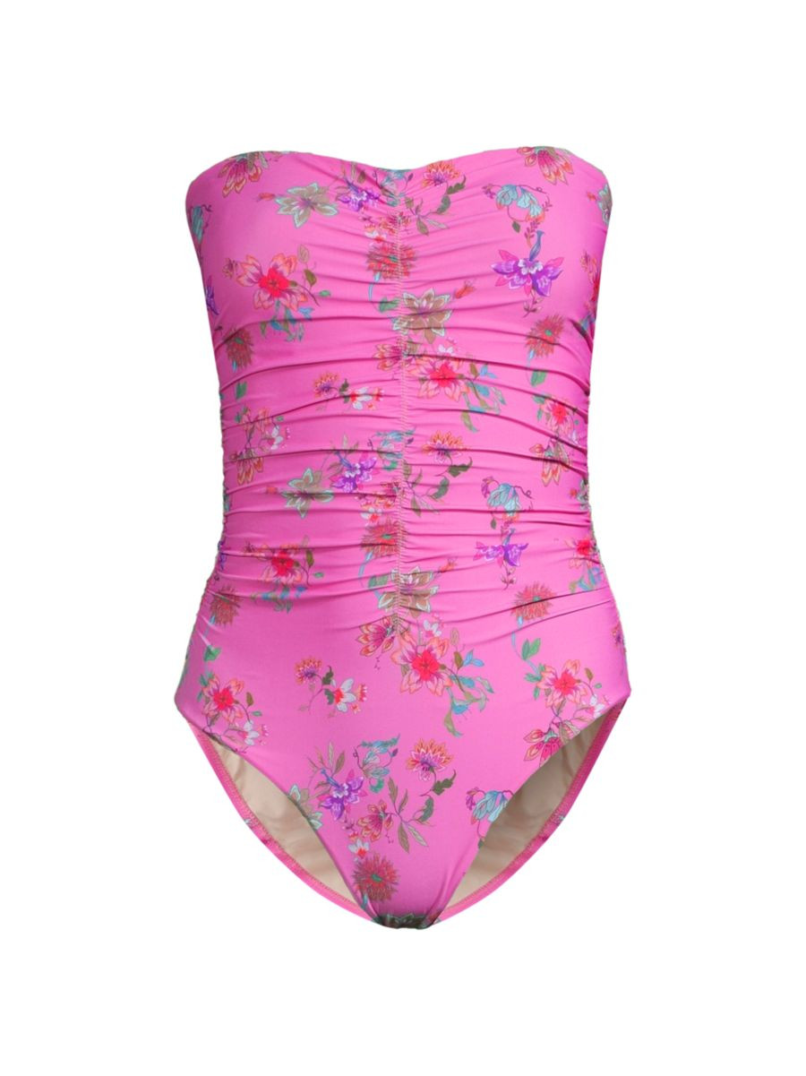 Floral-Printed Ruched One-Piece Swimsuit | Saks Fifth Avenue
