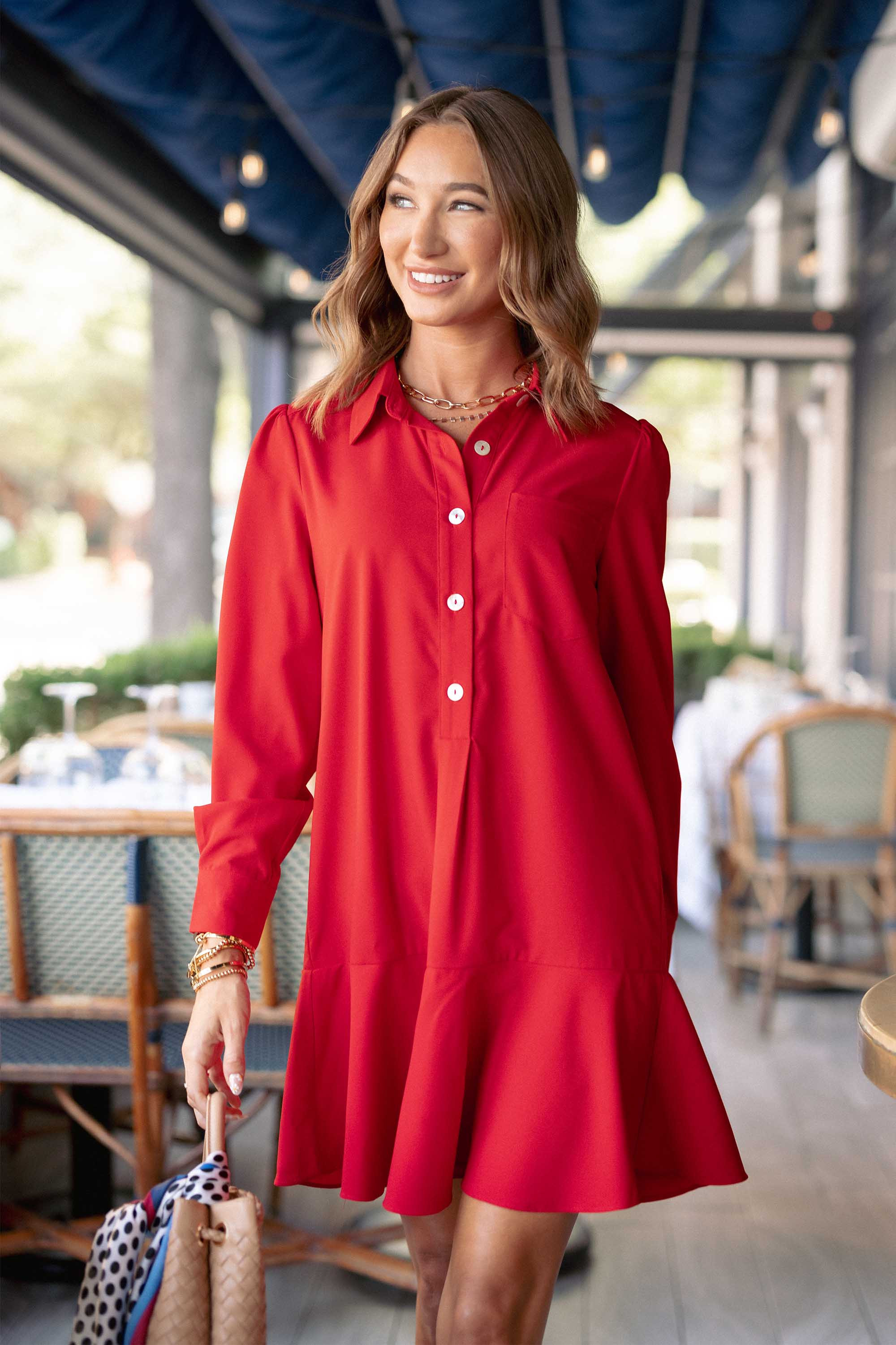 Meagan Dress- Red | Avara