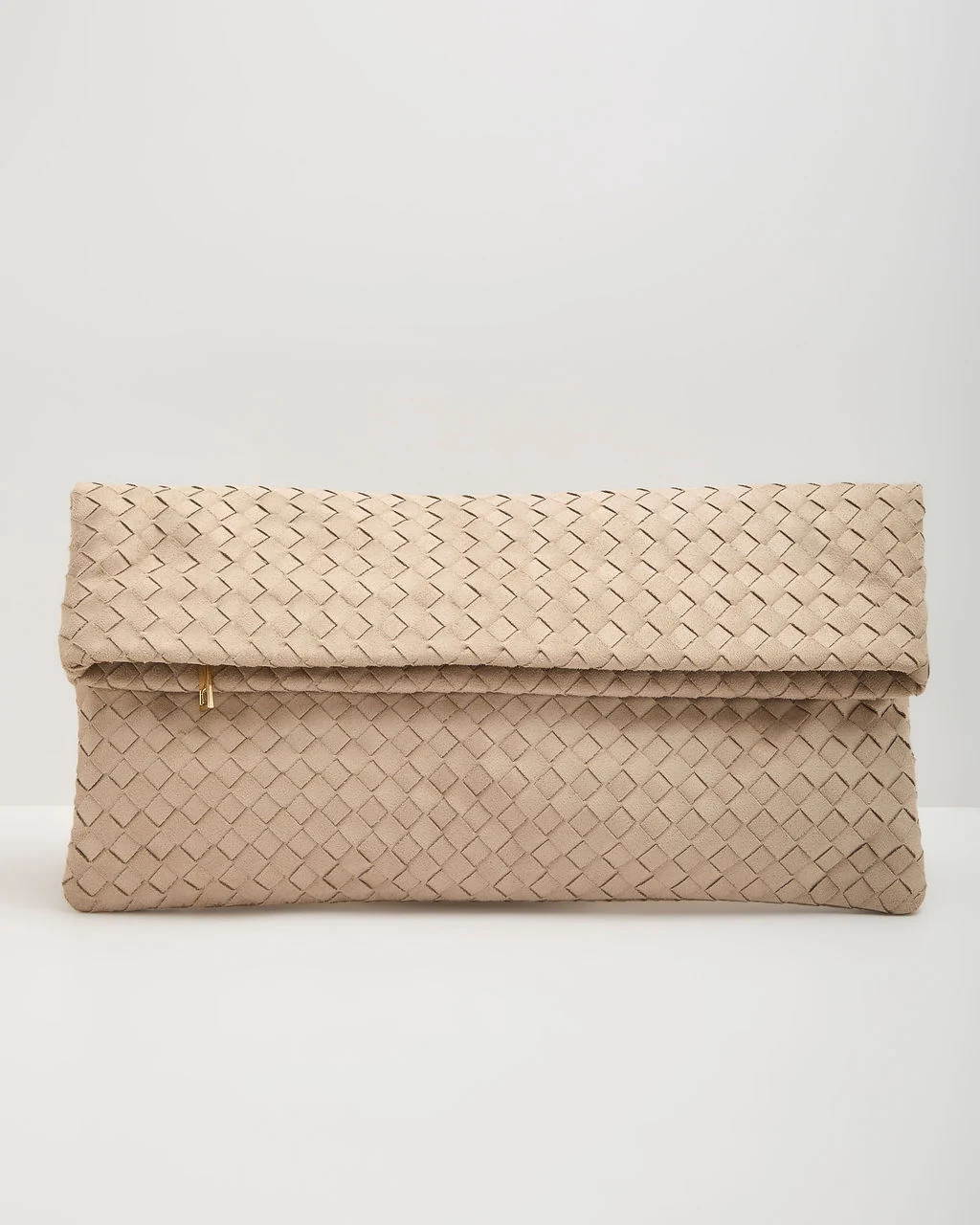 Wilma Woven Faux Suede Foldover Clutch | VICI