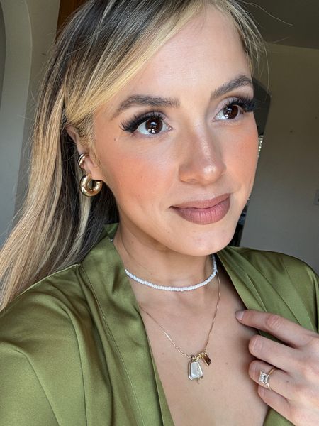 This is my go to earring combination! These chunky ear cuffs are the best! They stay on all day, they're pretty comfortable and they're so freaking cute! 

I love combining them with my chunky hoops 😚

✔️ these are some of my go to favorite necklaces. I removed the white pearl pendant and added it to the L plaque necklace. 

#LTKU #LTKstyletip #LTKfindsunder50