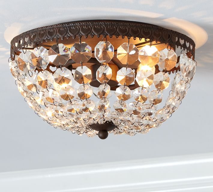 Mia Crystal Flush Mount | Pottery Barn (US)