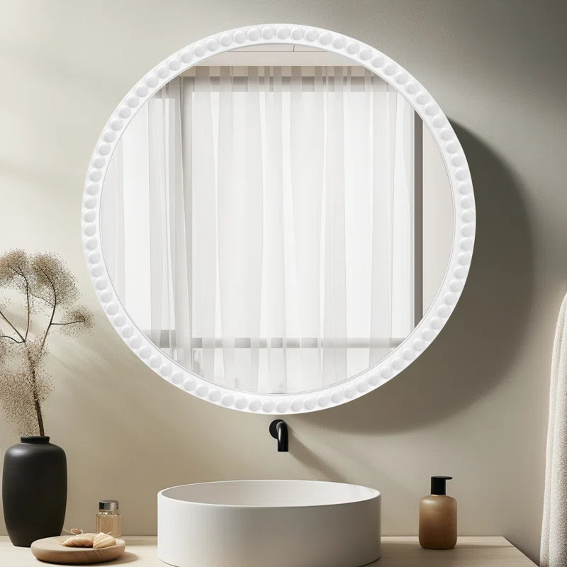 Dakota Fields Wall Mounted Accent Wood Bead Mirror Home Decoration & Reviews | Wayfair | Wayfair North America