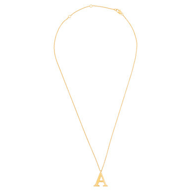 Gemma Alphabet Letter Necklace - Worn Gold | Oroton | Oroton