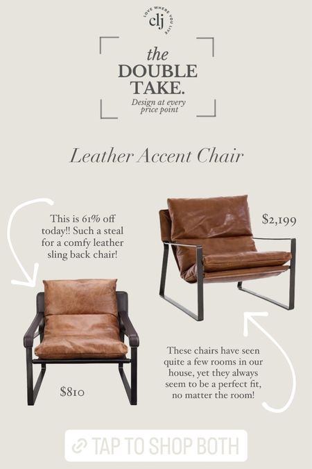 The Double Take: Leather Accent Chair

No matter the room, a leather accent chair always seems to fit!

#LTKstyletip #LTKFind #LTKhome