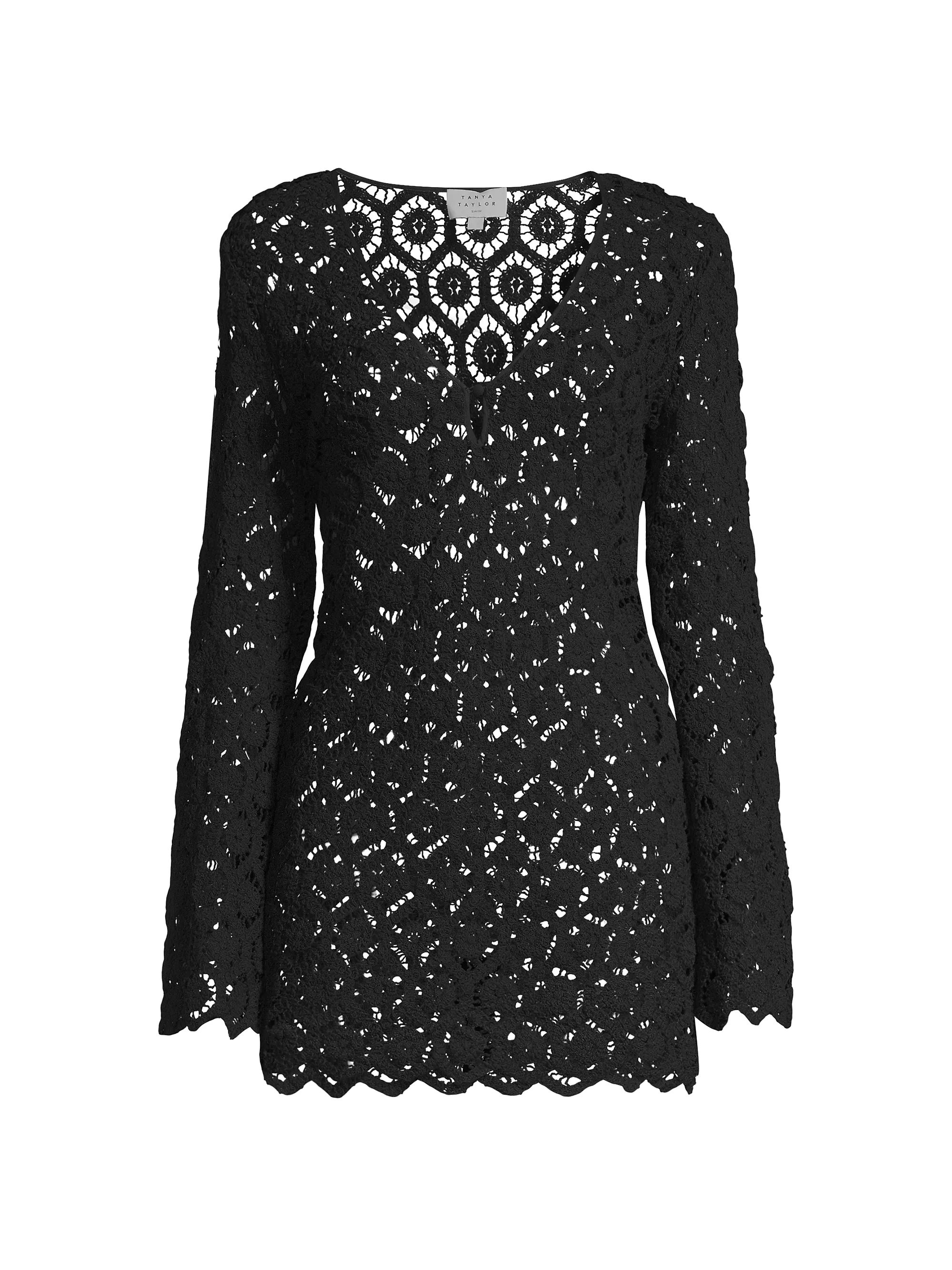 Shop Tanya Taylor Miley Cotton Lace Cover-Up Minidress | Saks Fifth Avenue | Saks Fifth Avenue