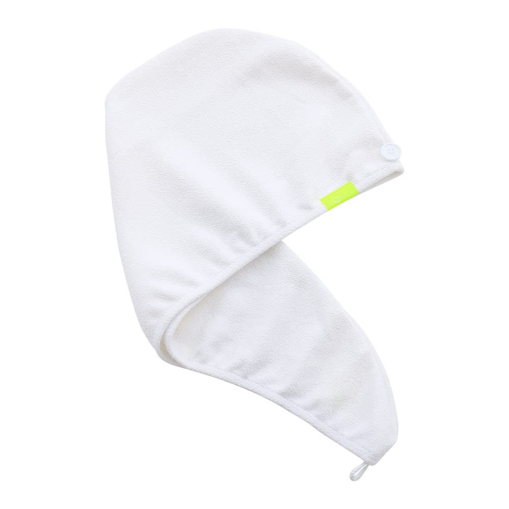 AQUIS - Original Hair Turban, Perfect Hands-Free Microfiber Hair Drying, White (10 x 27 Inches) | Amazon (US)