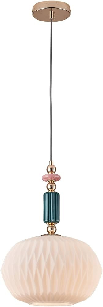 Pendant Light Fixture Kitchen Pendant Lighting 11.8 inch Modern Hanging Lamp Milk White Glass Pen... | Amazon (US)