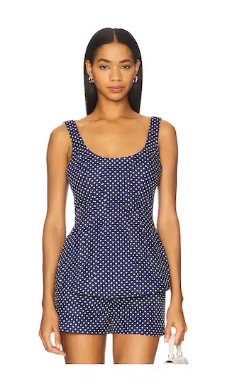 x REVOLVE Empire Top in Navy Polkadot | Revolve Clothing (Global)
