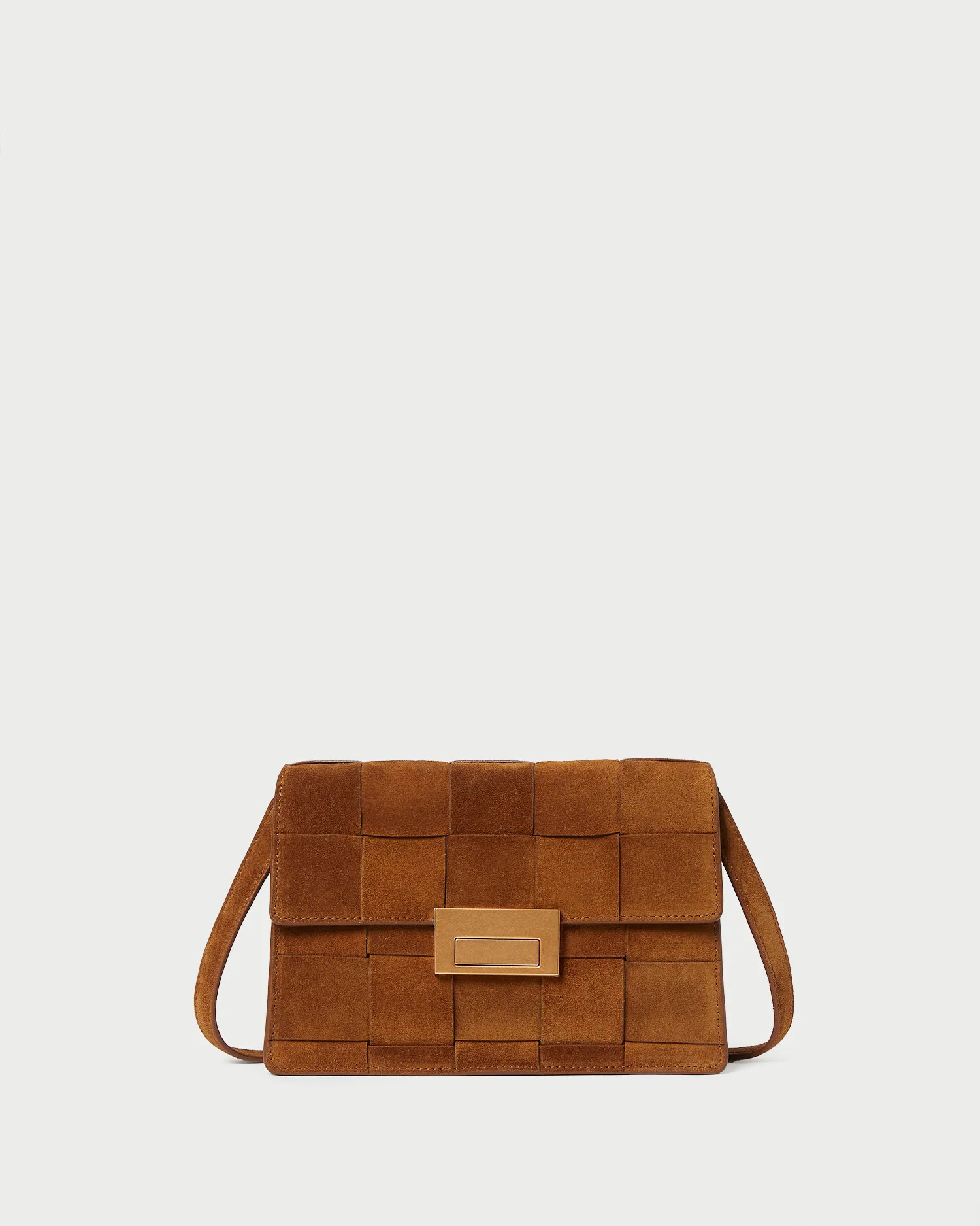 Delphine Cacao Suede Shoulder Bag | Loeffler Randall