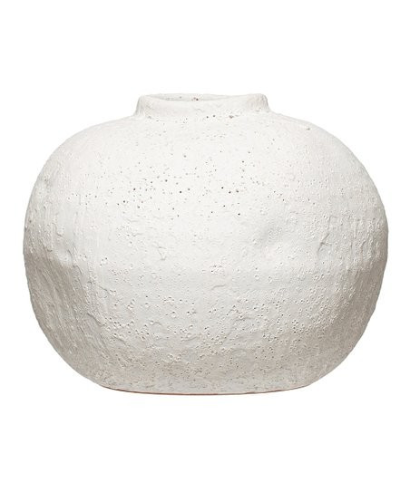 Hello Honey Matte White Terra-Cotta Vase | Zulily