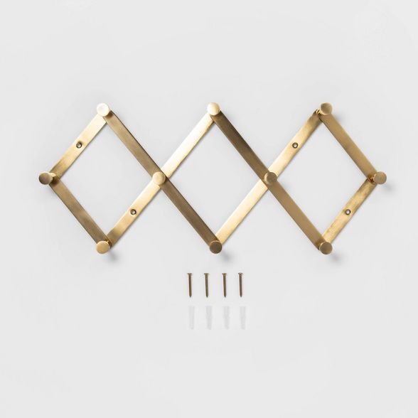 Accordion Decorative Hook Rack Brass - Project 62™ | Target